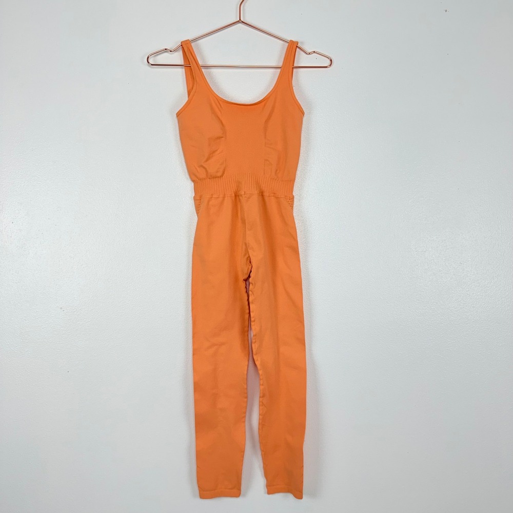 Free People Movement x The Class Bodysuit Womens XS/S Orange Seamless Pilates - Picture 12 of 13